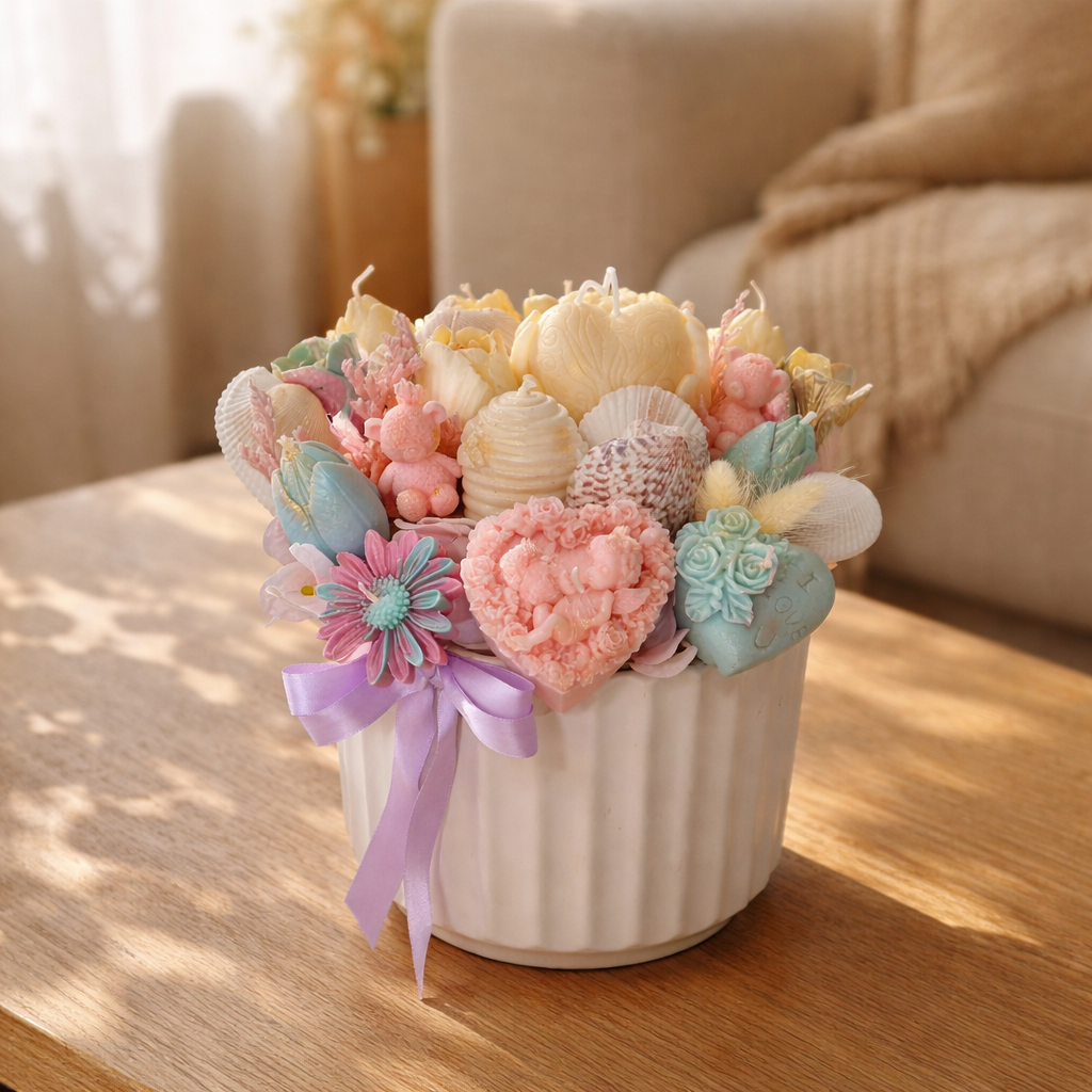 Pastel Dreams Candle Bouquet
