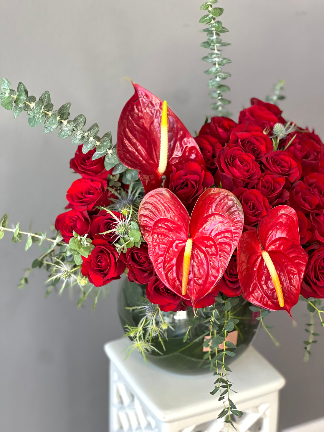 Anthurium &amp; Red Rose Romance