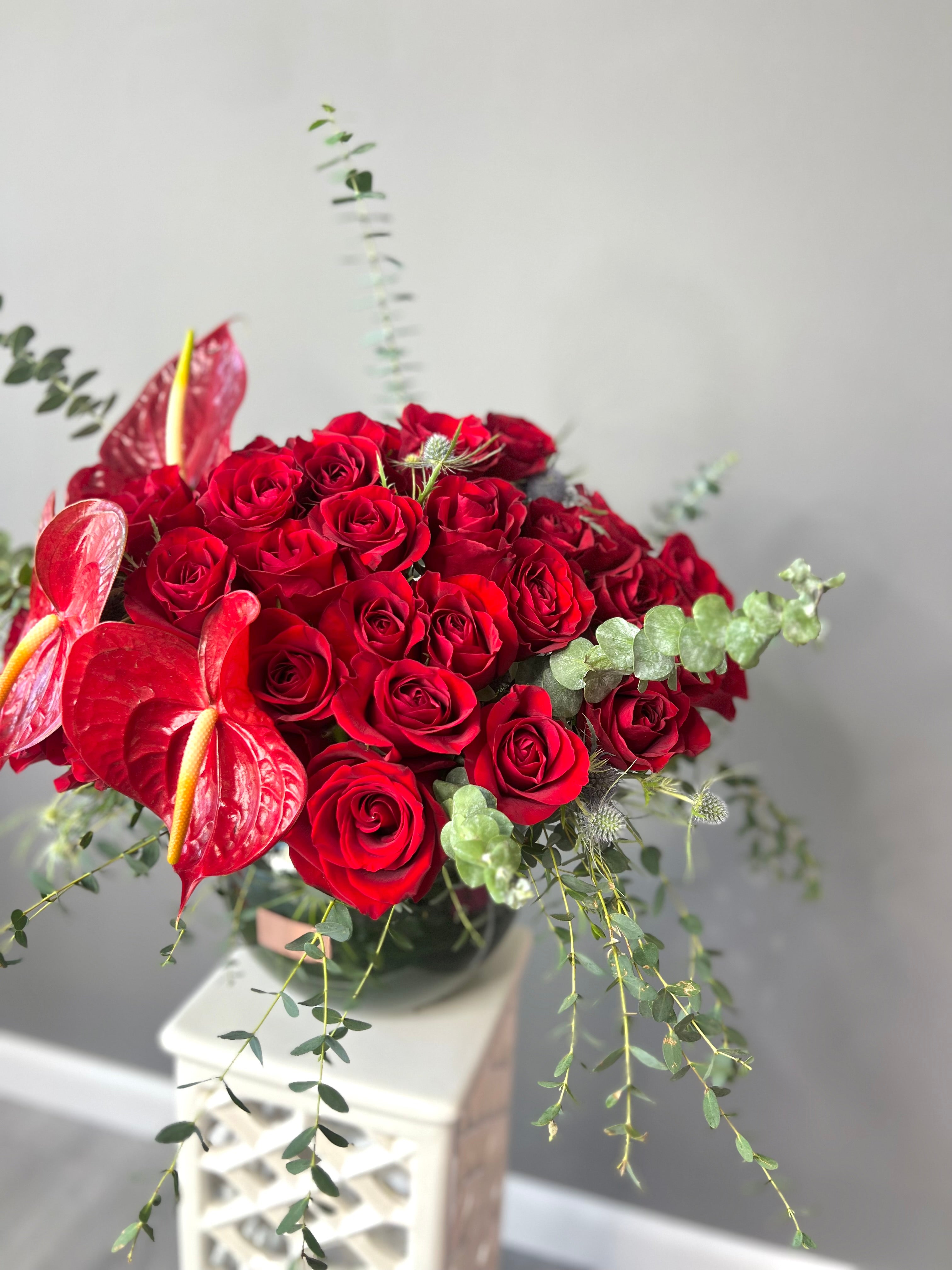 Anthurium &amp; Red Rose Romance