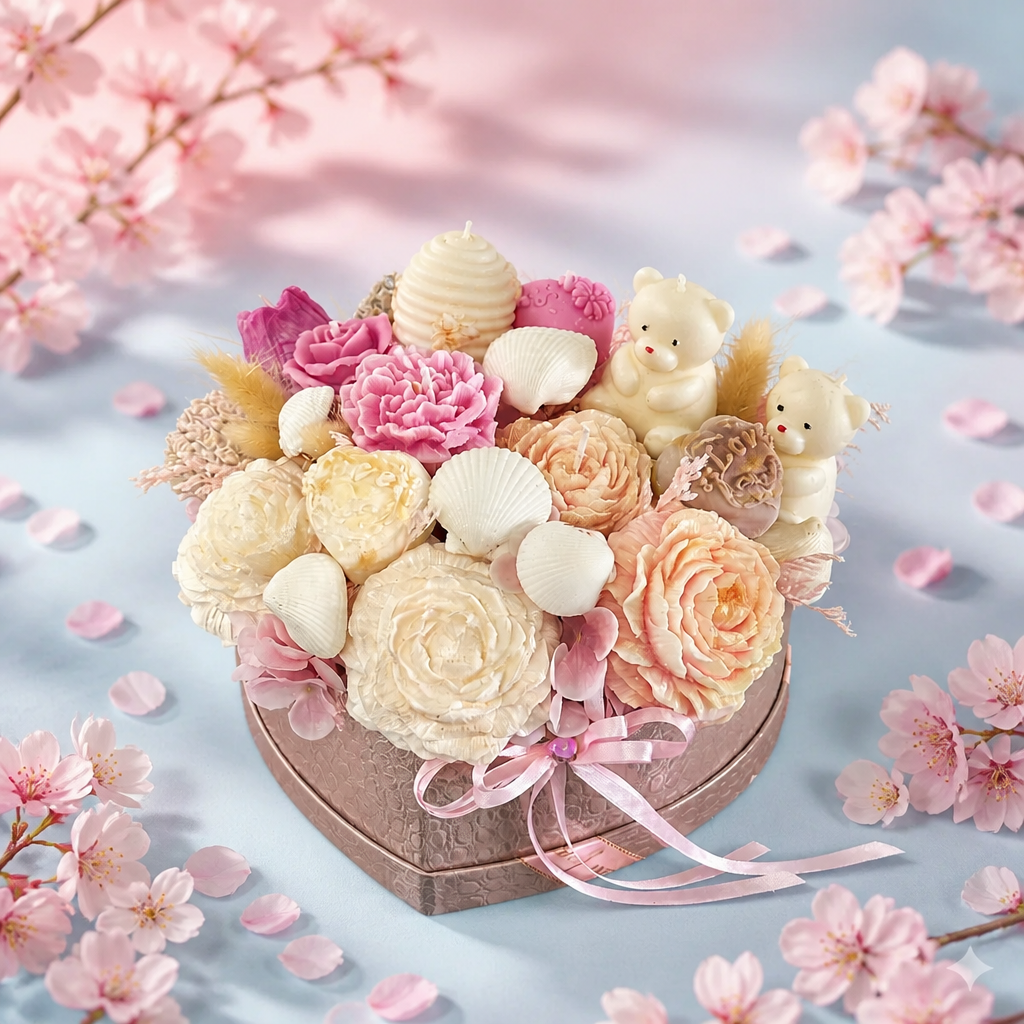Blush Blossom Teddy Garden