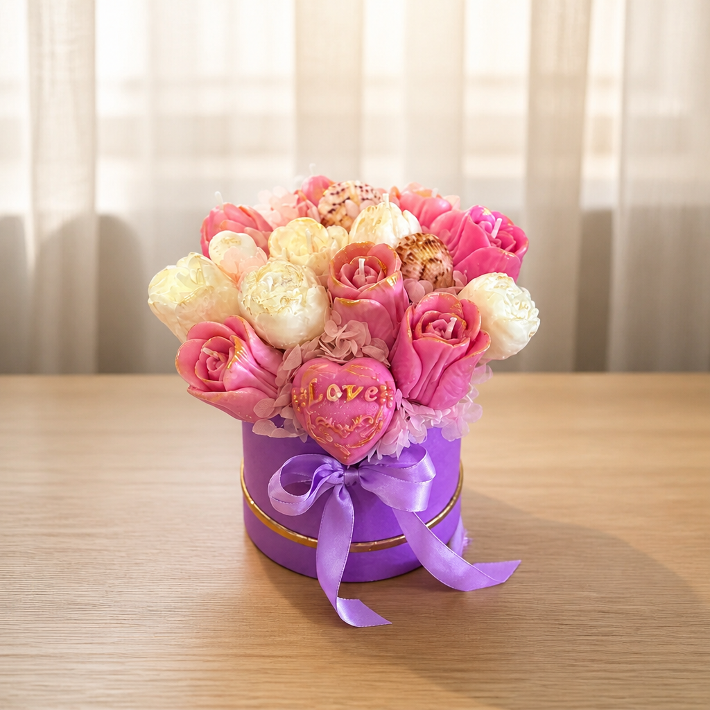 Sweetheart Blossom Candle Bouquet