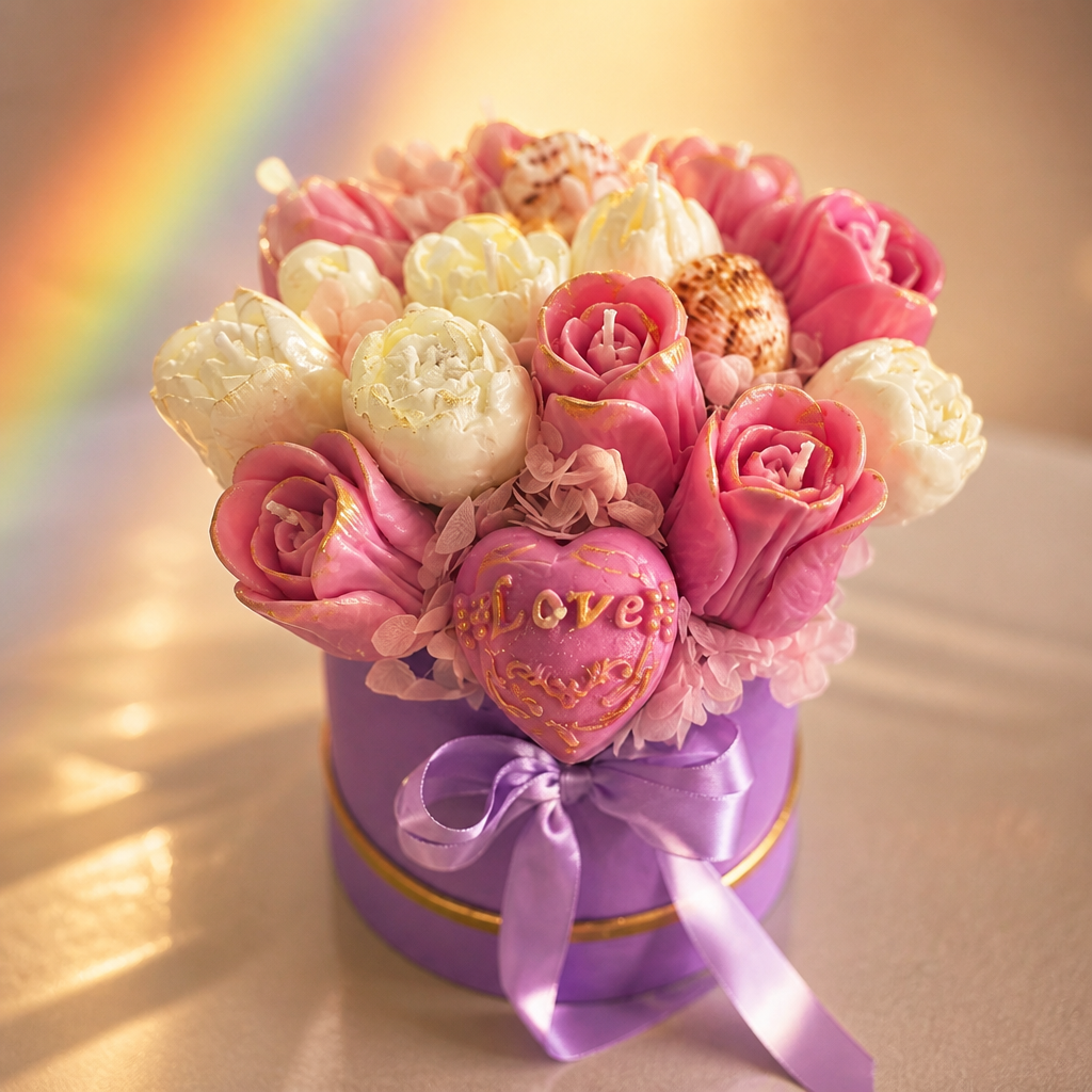 Sweetheart Blossom Candle Bouquet