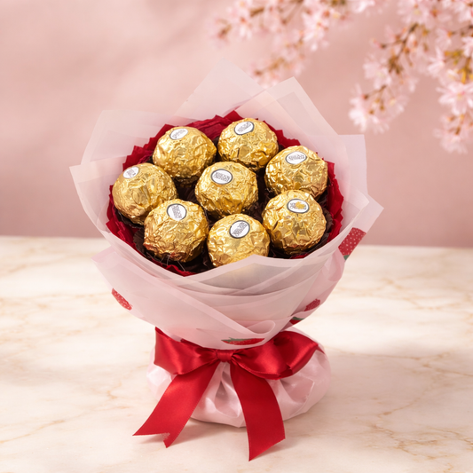 Luxury Ferrero Rocher Bouquet-8 pcs-Fleur Usa