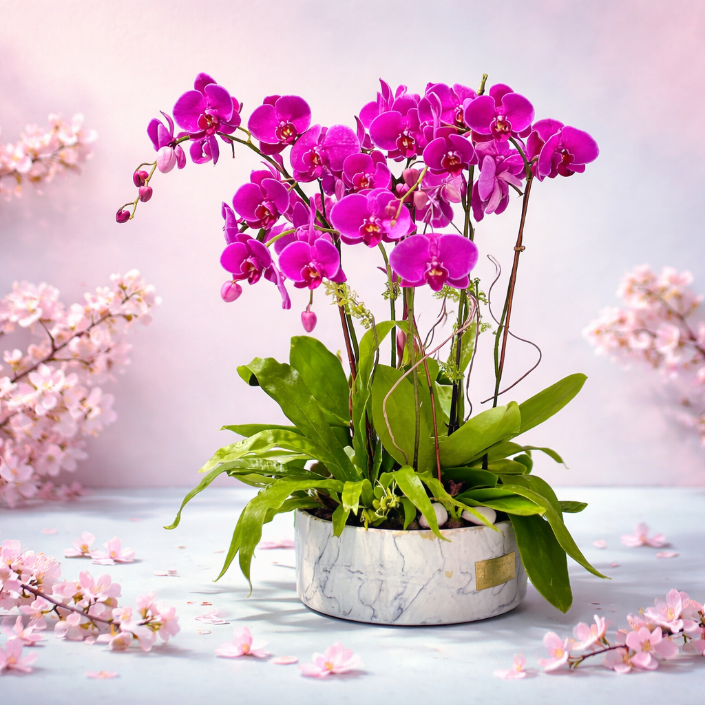 Royal Fuchsia Orchid Elegance Gift For Mom