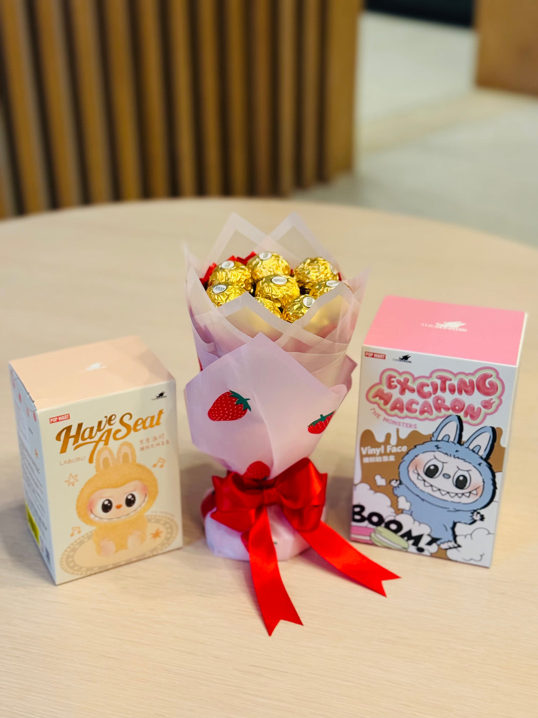 ✨ Ferrero Rocher Candy Bouquet – Labubu Gift Set