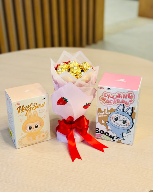 Ferrero Rocher Candy Bouquet – Labubu Gift Set