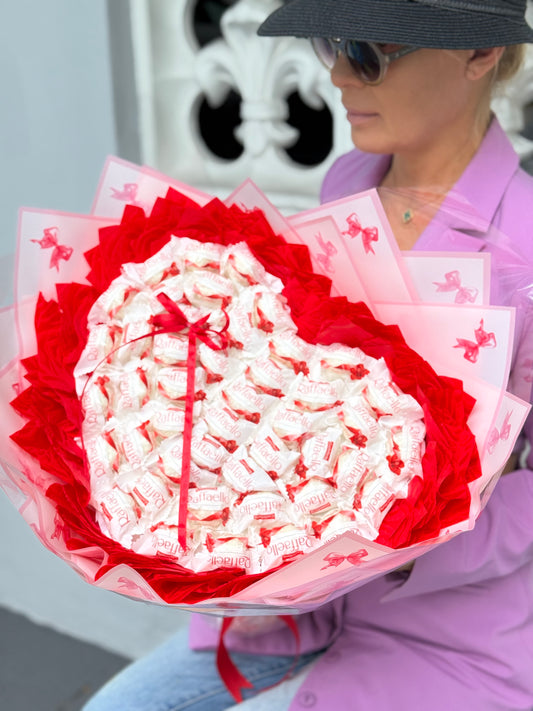 Sweet Heart Raffaello Candy Bouquet