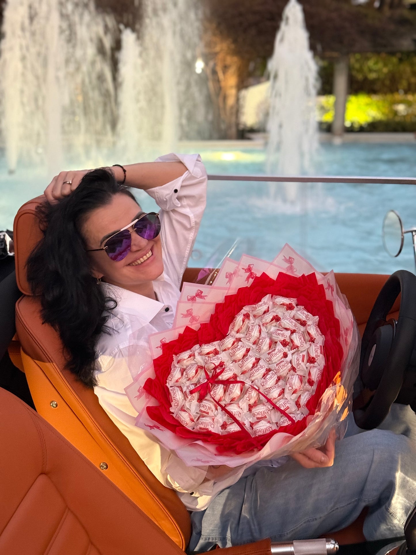 Sweet Heart Raffaello Candy Bouquet