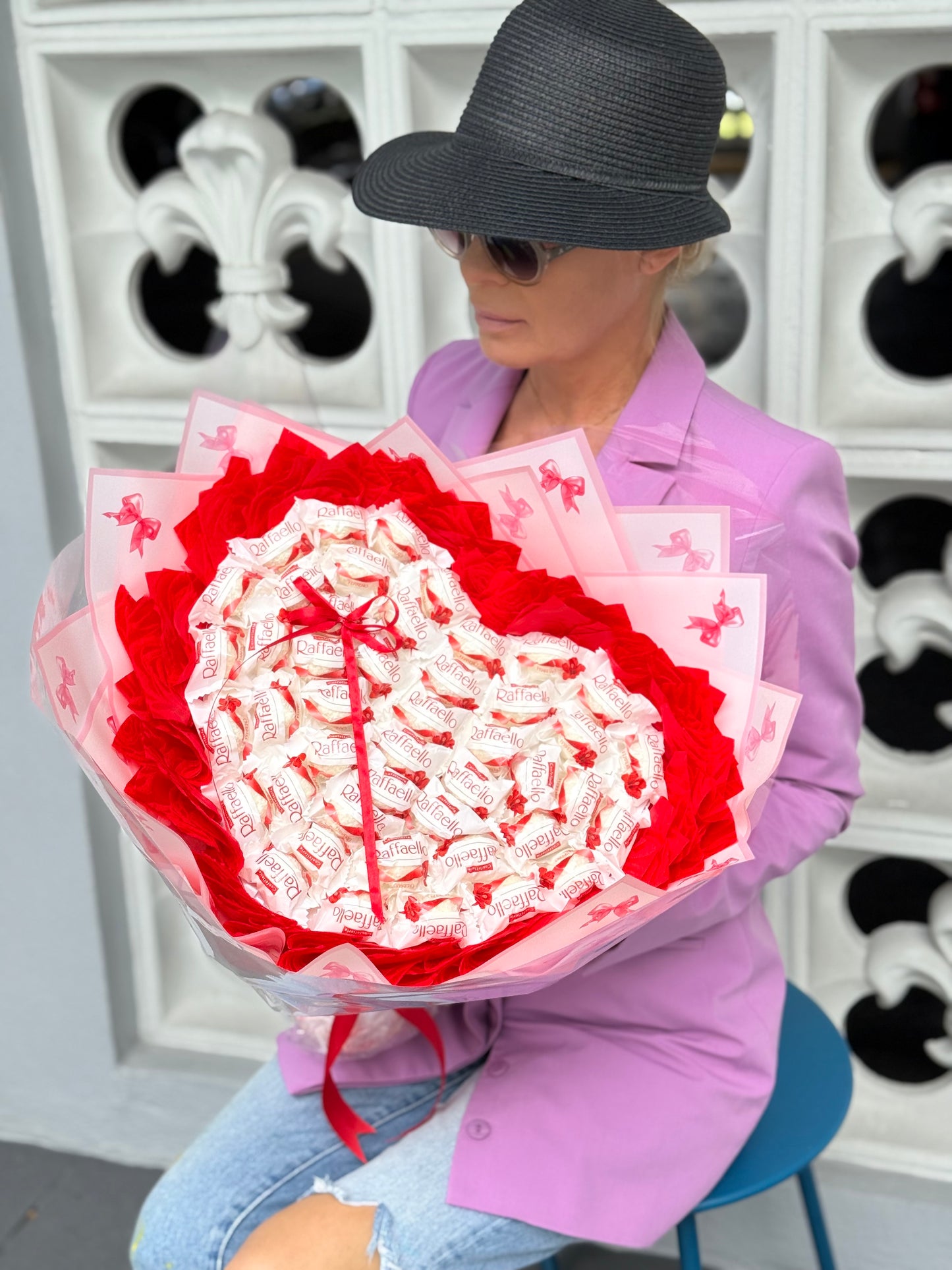 Sweet Heart Raffaello Candy Bouquet