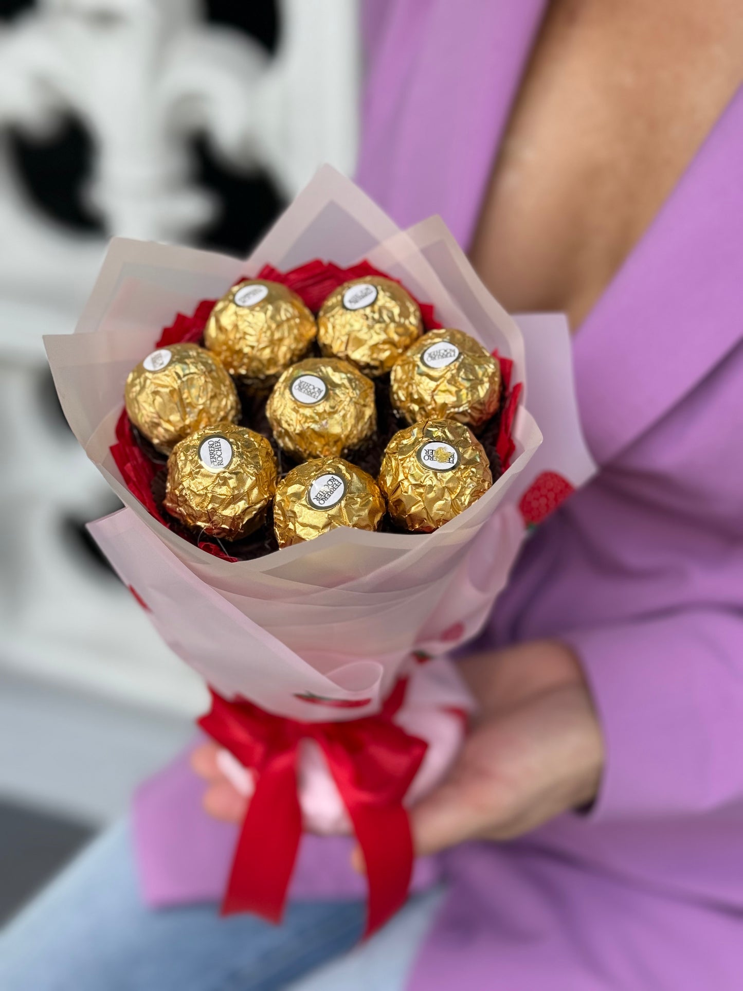 Luxury Ferrero Rocher Bouquet-8 pcs-Fleur Usa