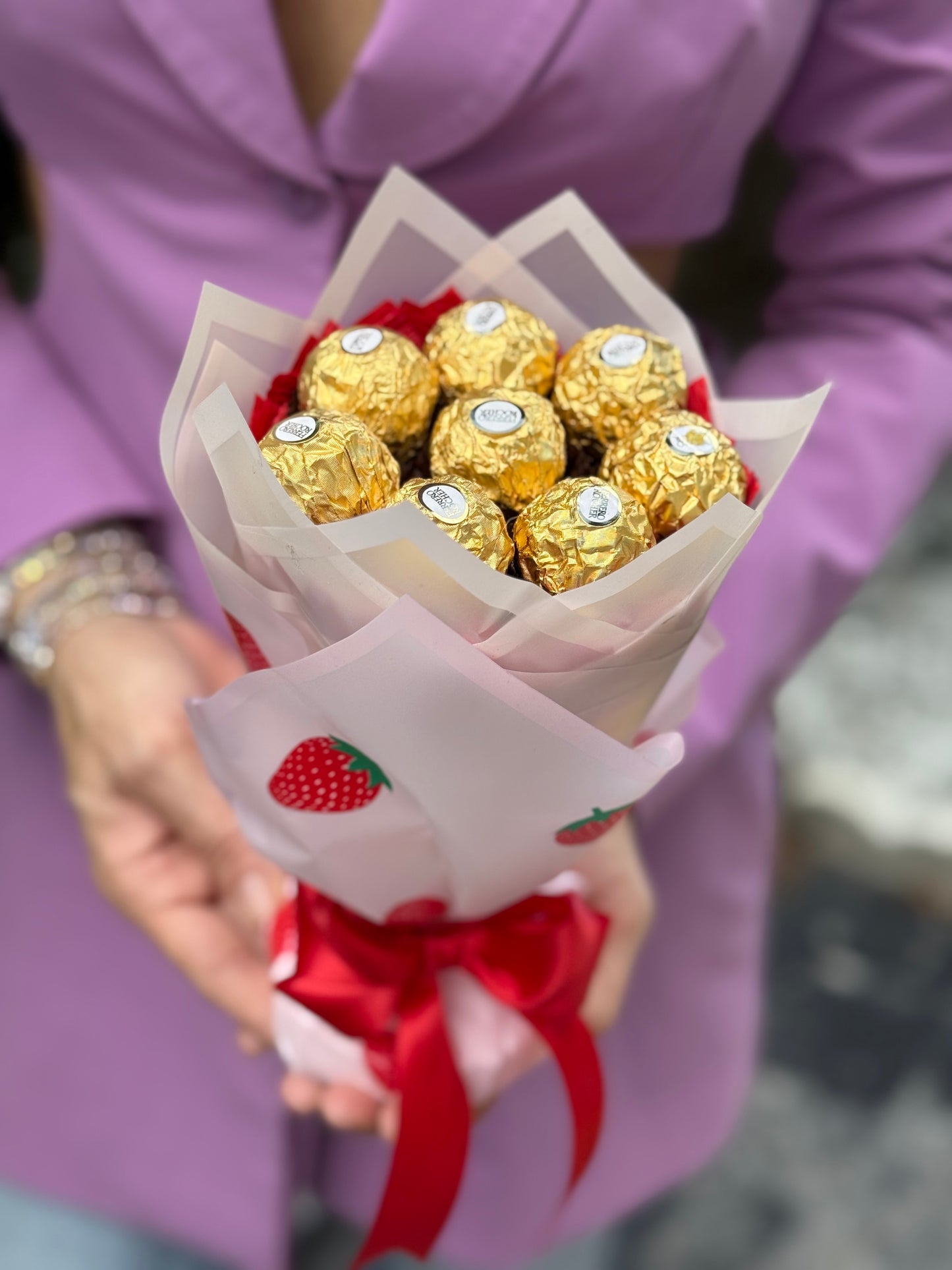 Luxury Ferrero Rocher Bouquet-8 pcs-Fleur Usa